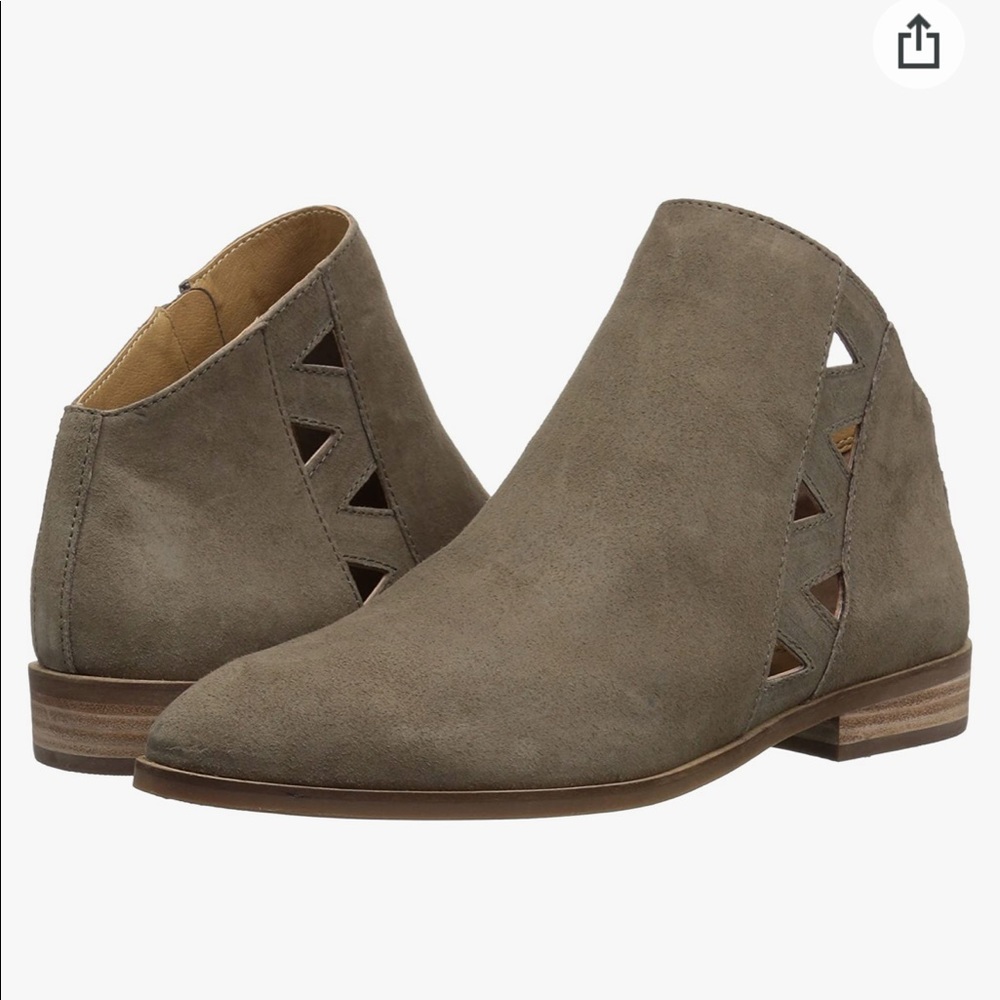 Lucky Brand Jakeela Suede Cutout ankle bootie